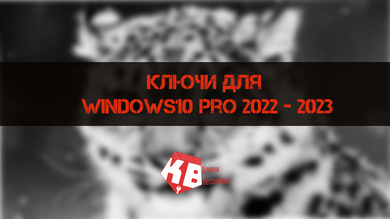 Ключи для Windows10 pro 2022 – 2023